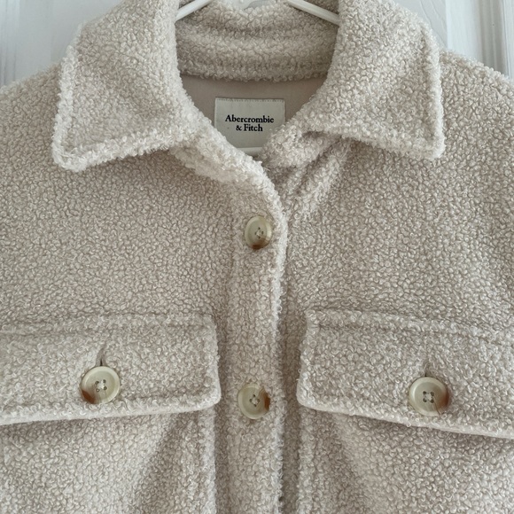 Abercrombie & Fitch Beige Teddy Jacket - Picture 3 of 5